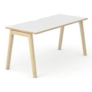 NARBUTAS Nova Wood Melamine D27.6-inch Office Single Desk w/Scallop