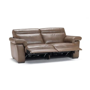 Natuzzi Editions Brivido Fabric/Leather 2 Seater Sofa with 2 Electric Recliners