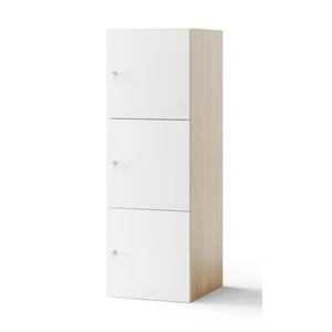 NARBUTAS Choice Office Single Row Locker w/3 Small Lockable Doors, Cylinder Lock w/Retention