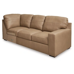 Ashley Furniture Bandon 2-Piece Leather L-Shaped Sectional Sofa, Toffee