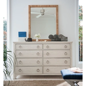 Universal Furniture Long Key Rattan Mirror
