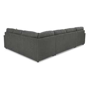 Ashley Furniture Edenfield 3-Piece Polyester U-Shaped Sectional Sofa w/Left Arm Chaise Facing