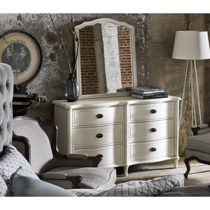 Universal Furniture Amity Wood Double Dresser w/6 Drawers, Cotton