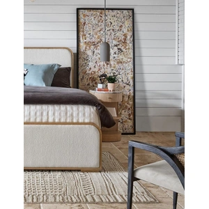 Universal Furniture Nomad Fabric/Wood Panel Bedroom Set, Canberra Ivory/White Oak