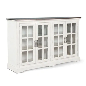 Sunny Designs SM Carriage House Wood Server w/4 Doors, European Cottage