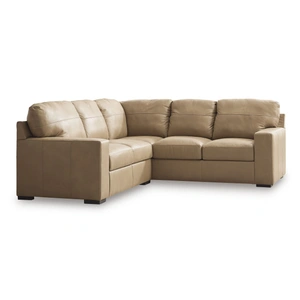 Ashley Furniture Bandon 2-Piece Leather L-Shaped Sectional Sofa, Toffee