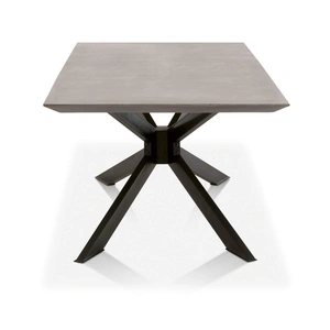 Essentials For Living Industry Rectangle Dining Table, Ash Grey & Distressed Black