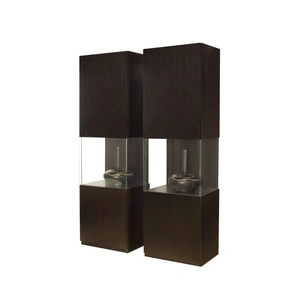 Sharelle Furnishings Iris Display Curio, Wenge/Clear