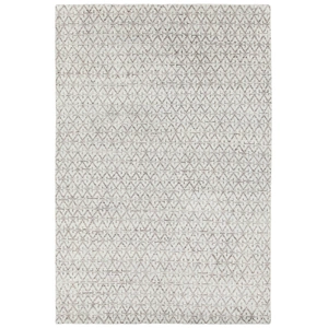 Chandra Isla Wool Rectangular Hand-knotted Rug, Grey/Blue