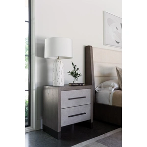 Universal Furniture Wood Nightstand w/2 Drawers, Weathered Oak