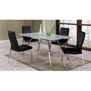 Chintaly Imports Jade Starphire Glass Dining Table, Super White