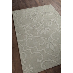 Chandra Jaipur Wool Rectangular Hand-woven Rug, Blue, Composition 2