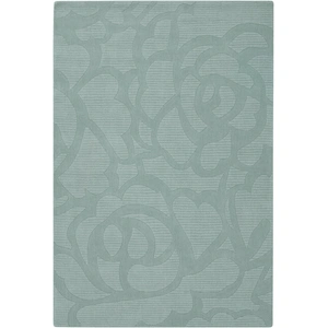Chandra Jaipur Wool Rectangular Hand-woven Rug, Blue, Composition 3