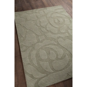 Chandra Jaipur Wool Rectangular Hand-woven Rug, Blue, Composition 3