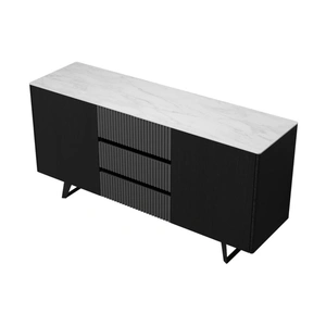 Beverly Hills Furniture Jax Buffet with Carrera Style Porcelain Top
