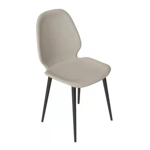 Beverly Hills Furniture Jax Dining Side Chair with Metal Legs, Grey
