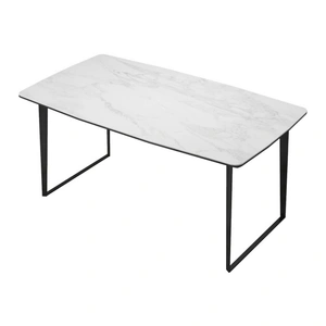 Beverly Hills Furniture Jax Carrera Style Porcelain Top Dining Set with Metal Legs