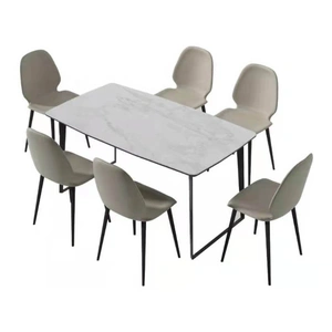 Beverly Hills Furniture Jax Dining Side Chair with Metal Legs, Grey