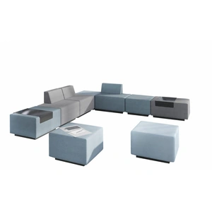 NARBUTAS Jazz Chill Out Modular Lounge 6-seater L-shaped Seating with 2 Poufs