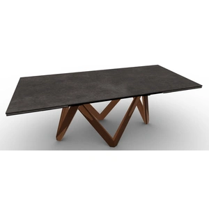 Calligaris Cartesio W78.7-inch-98.4-inch-118.1-inch Ceramic/Metal/Wood Customizable Extendable Rectangular Dining Table