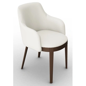 Calligaris Adel Fabric/Wood Customizable Dining Armchair w/Wooden Base (Set of 4)