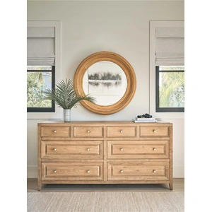 Universal Furniture Lakeway Rattan Mirror, Natural Rattan