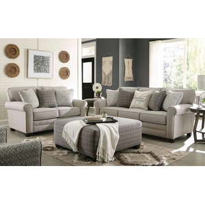 Jackson Furniture SM Lewiston Fabric Living Room Set, Cement/Charcoal