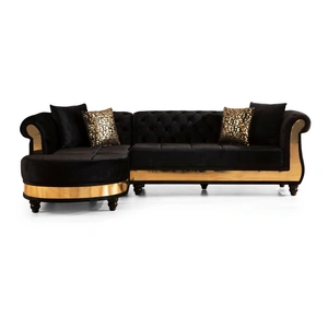 Galaxy Home Furnishings Julia Velvet Sectional Sofa