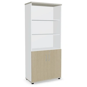 MDD Office Furniture Basic Office Storage System w/2 Cabinets, 2 Bookcases & 1 Half-Bookcase
