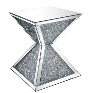 ACME Glam Noralie 84902 Mirrored/Faux Diamonds End Table, Square