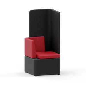 MDD Office Furniture KAIVA Modular Small Seat w/Left Backrest & High Right Screen