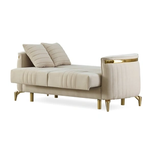 Empire Furniture, USA Kazan Chenille Convertible Storage Loveseat, Beige
