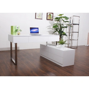 J&M Furniture KD12 Modern Office Desk with Storage Drawers