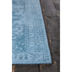 Chandra Kelsey Wool Rectangular Handmade Rug, Blue/Grey