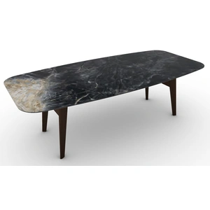 Calligaris Abrey W98.4-inch Ceramic/Wood Customizable Elliptical Dining Table