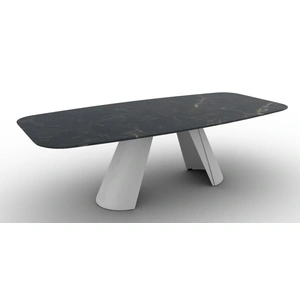 Calligaris Apian W98.4-inch Ceramic/Metal Customizable Elliptical Dining Table