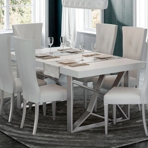 Franco Furniture, Spain Kiu Modern Rectangular Dining Table, White