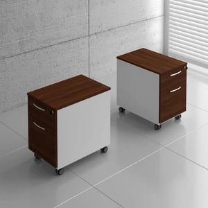 MDD Office Furniture Basic Office Lockable Mobile Pedestal w/1 Drawer, 1 File Drawer & Pencil Tray