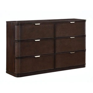 Cosmos Furniture Bali Modern 6-Drawer Dresser with Contemporary Design, Brown