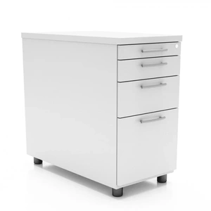 MDD Office Furniture Standard Office Lockable Pedestal w/Optional Top Plate, File Drawer & Pencil Tray