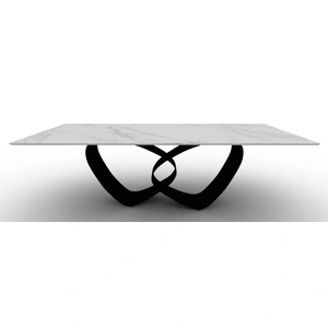 Calligaris Breeze W98.4-inch Ceramic/Metal Customizable Rectangular Dining Table