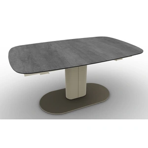 Calligaris Cameo W64.9-inch-79.9-inch-94.8-inch Ceramic/Metal/Wood Extendable Customizable Elliptical Dining Table