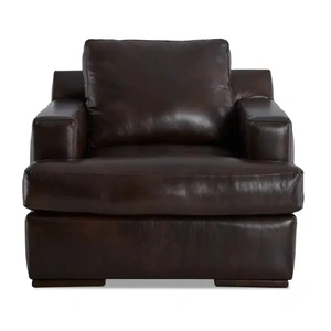 Klaussner Alhambra Leather Chair, Sassari Brown