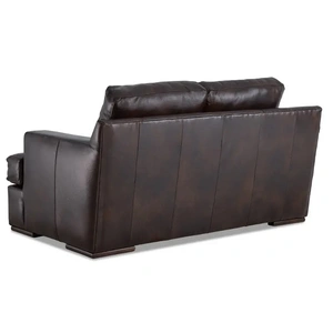 Klaussner Alhambra Leather Loveseat, Sassari Brown