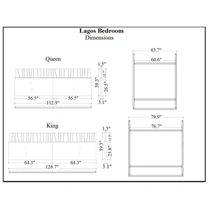 J&M Furniture Lagos Premium LED Bed