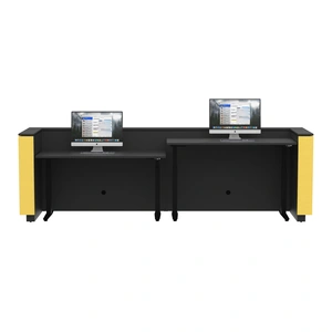 NARBUTAS Domino 142-inch Reception Desk, Color Combination 2