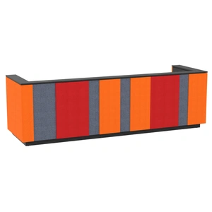 NARBUTAS Domino 142-inch Reception Desk, Color Combination 3