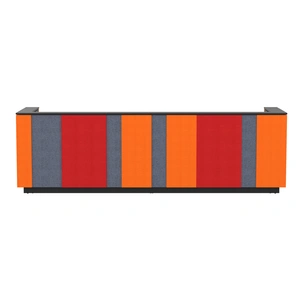 NARBUTAS Domino 142-inch Reception Desk, Color Combination 3