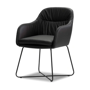 Mobital Vaughn Leather Lounge Chair, Black
