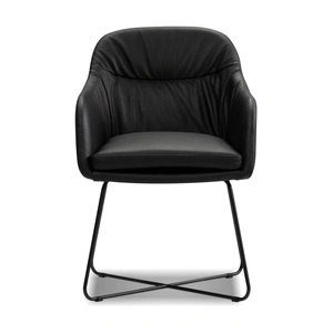 Mobital Vaughn Leather Lounge Chair, Black